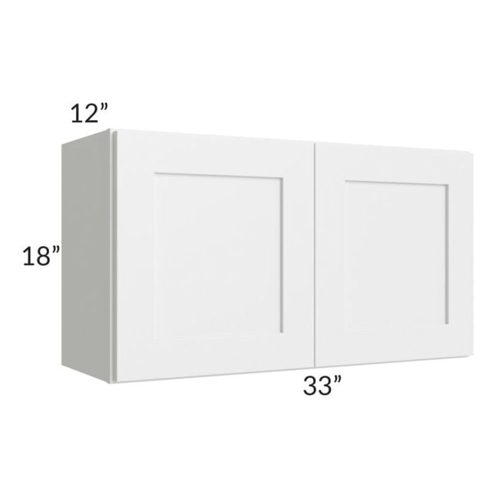 RTA Southport White Shaker 33" x 18" Wall Cabinet