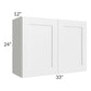 RTA Southport White Shaker 33" x 24" Wall Cabinet