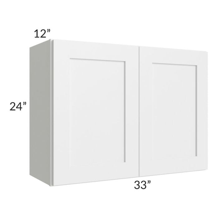 RTA Southport White Shaker 33" x 24" Wall Cabinet