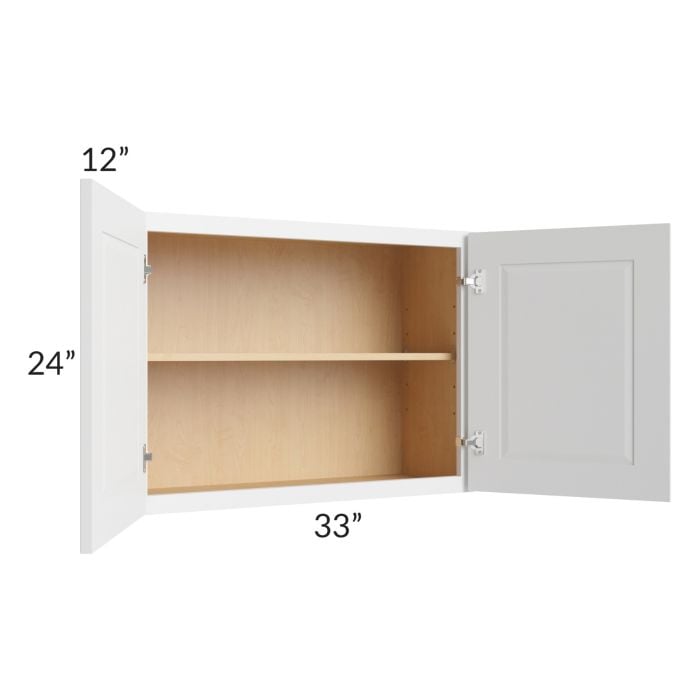 RTA Southport White Shaker 33" x 24" Wall Cabinet