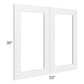 RTA Southport White Shaker 33" x 30" Glass Doors Only