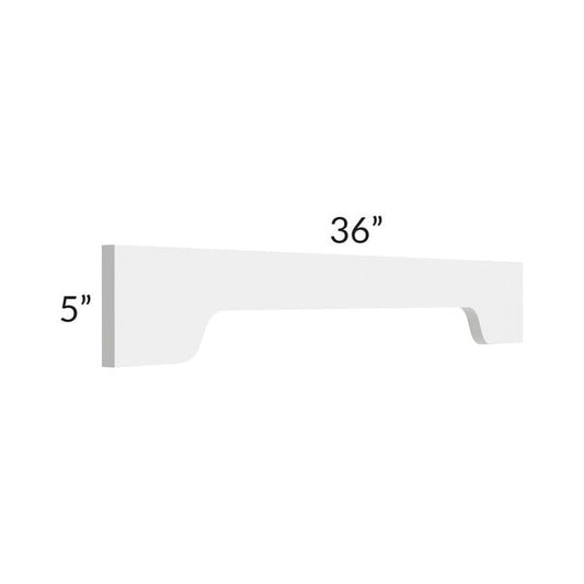 RTA Southport White Shaker 36" Arched Valance