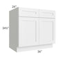 RTA Southport White Shaker 36" Base Cabinet