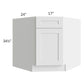 RTA Southport White Shaker 36" Diagonal Corner Sink Base Cabinet with 2 Decorative End Panels