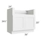 RTA Southport White Shaker 36" Farm Sink Base Cabinet