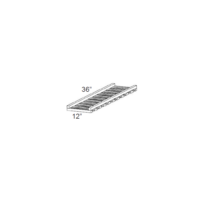 RTA Southport White Shaker 36" Glass Rack
