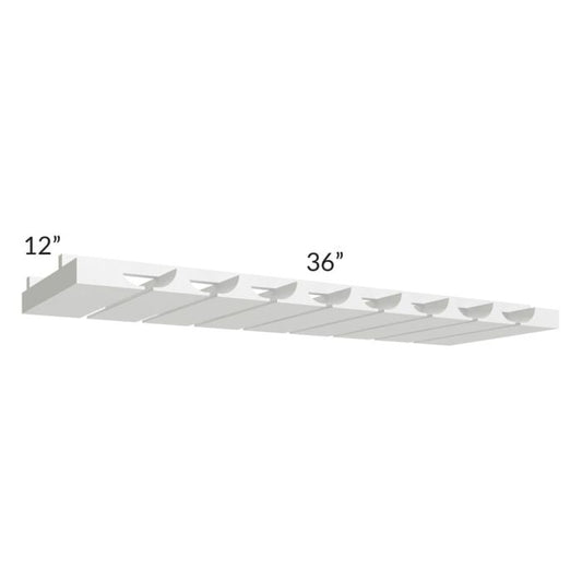RTA Southport White Shaker 36" Glass Rack