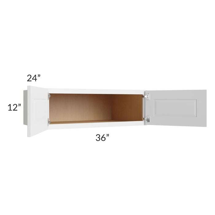 RTA Southport White Shaker 36" x 12" x 24" Wall Cabinet