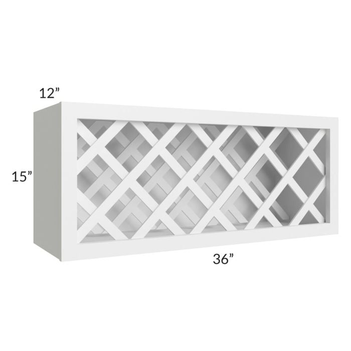 RTA Southport White Shaker 36" x 15" Wine Rack Cabinet