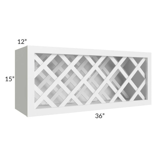 RTA Southport White Shaker 36" x 15" Wine Rack Cabinet