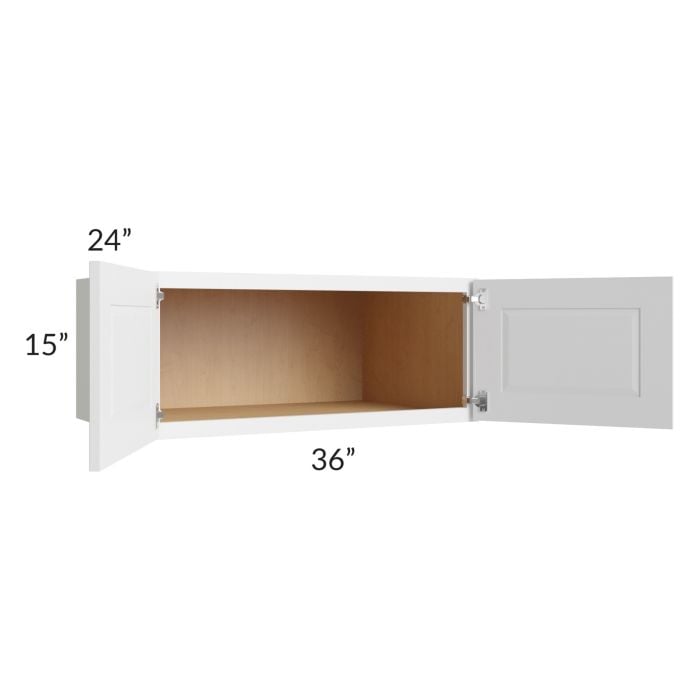 RTA Southport White Shaker 36" x 15" x 24" Wall Cabinet