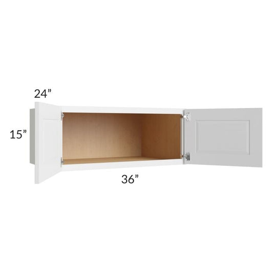 RTA Southport White Shaker 36" x 15" x 24" Wall Cabinet