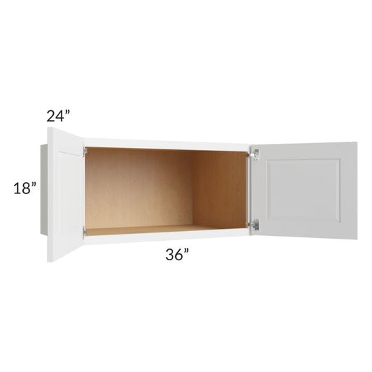 RTA Southport White Shaker 36" x 18" x 24" Wall Cabinet