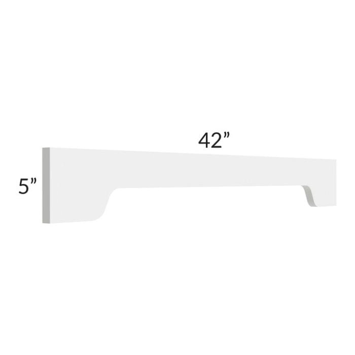 RTA Southport White Shaker 42" Arched Valance