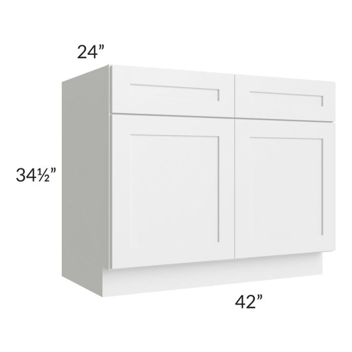 RTA Southport White Shaker 42" Base Cabinet