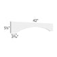RTA Southport White Shaker 42" Shaker Valance