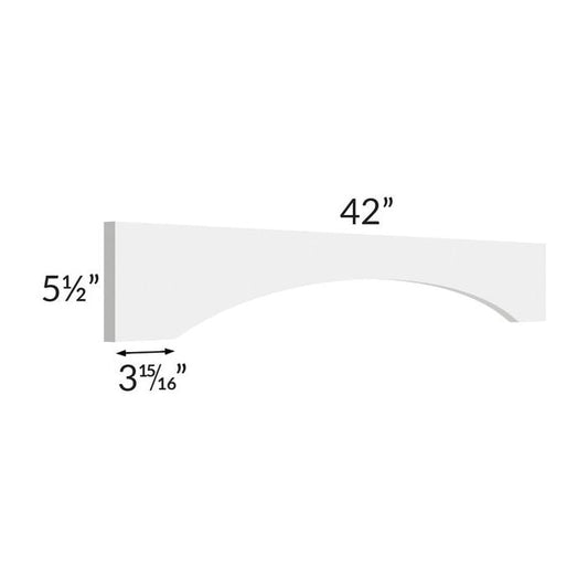 RTA Southport White Shaker 42" Shaker Valance