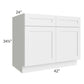 RTA Southport White Shaker 42" Sink Base Cabinet