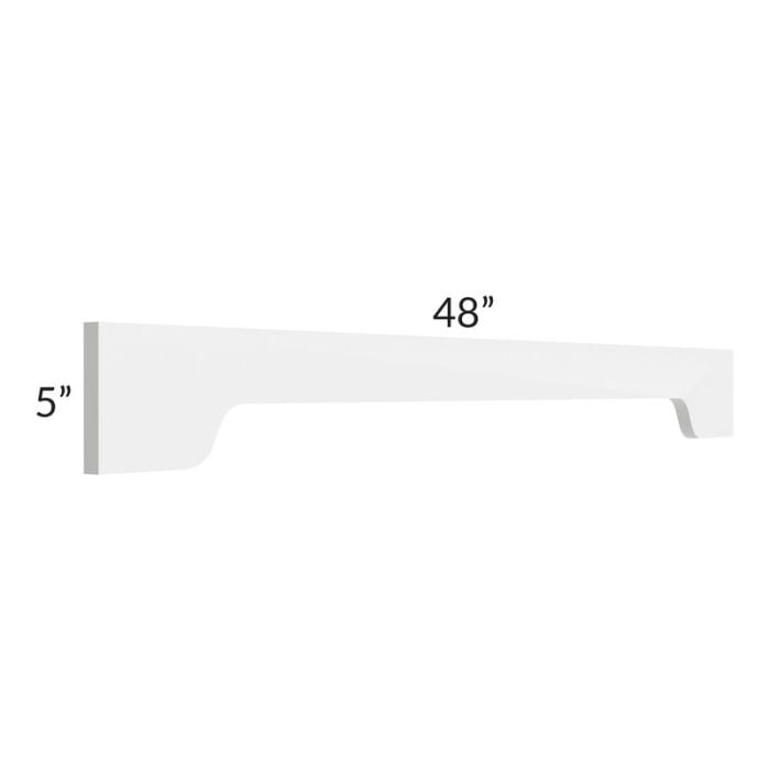 RTA Southport White Shaker 48" Arched Valance