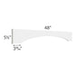 RTA Southport White Shaker 48" Shaker Valance