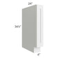 RTA Southport White Shaker 6" Spice Base Cabinet with 1 Decorative End Panel