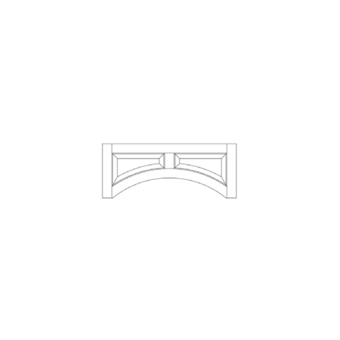 RTA Southport White Shaker 60" Raised Panel Door Valance