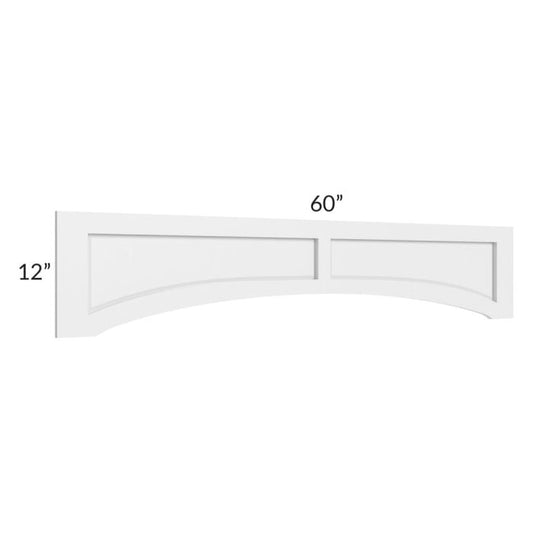RTA Southport White Shaker 60" Raised Panel Door Valance