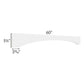 RTA Southport White Shaker 60" Shaker Valance