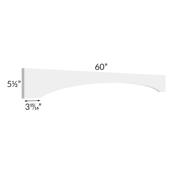 RTA Southport White Shaker 60" Shaker Valance