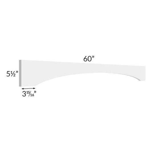 RTA Southport White Shaker 60" Shaker Valance