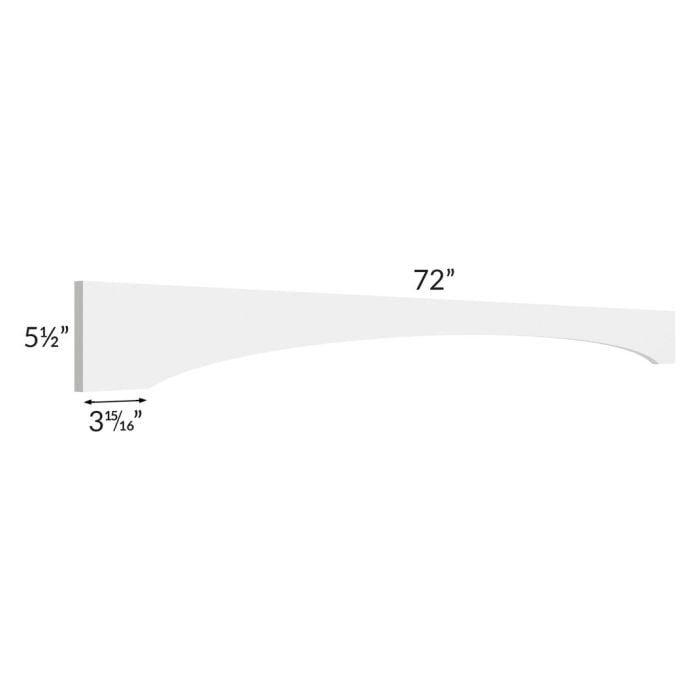 RTA Southport White Shaker 72" Shaker Valance