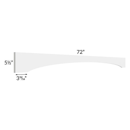 RTA Southport White Shaker 72" Shaker Valance