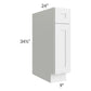 RTA Southport White Shaker 9" Base Cabinet