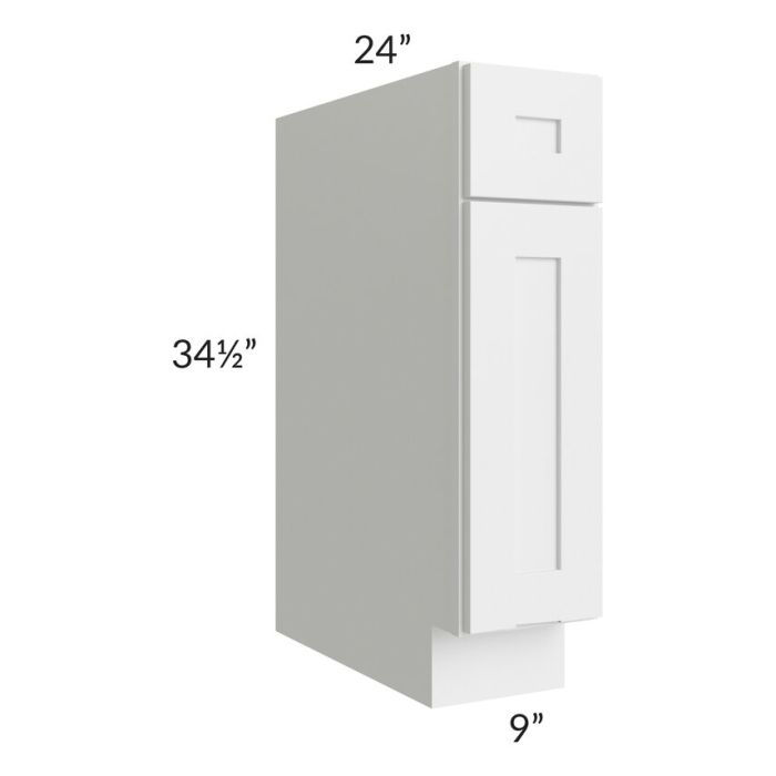 RTA Southport White Shaker 9" Base Cabinet