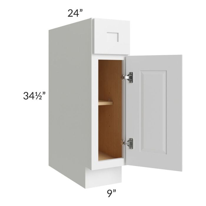 RTA Southport White Shaker 9" Base Cabinet