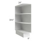 RTA Southport White Shaker 9" Base End Shelf Open Cabinet