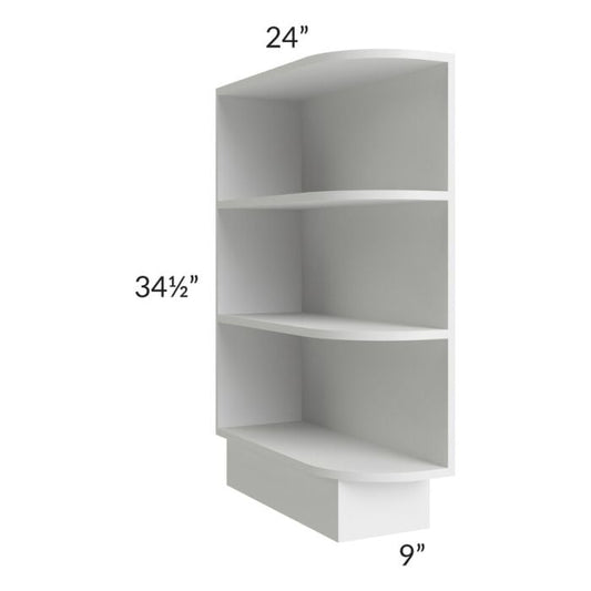 RTA Southport White Shaker 9" Base End Shelf Open Cabinet