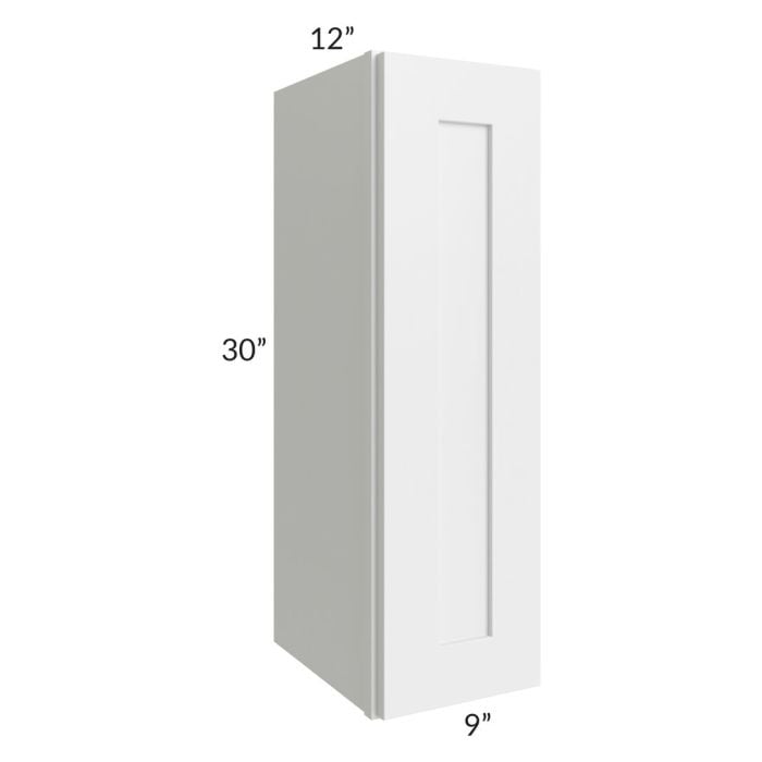 RTA Southport White Shaker 9" x 30" Wall Cabinet