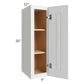 RTA Southport White Shaker 9" x 30" Wall Cabinet with 1 Decorative End Panel