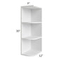 RTA Southport White Shaker 9" x 30" Wall End Shelf Cabinet