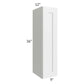 RTA Southport White Shaker 9" x 36" Wall Cabinet with 2 Decorative End Panels