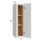 RTA Southport White Shaker 9" x 36" Wall Cabinet with 2 Decorative End Panels