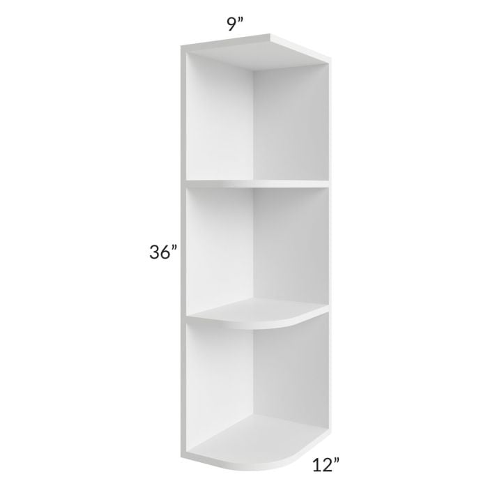 RTA Southport White Shaker 9" x 36" Wall End Shelf Cabinet