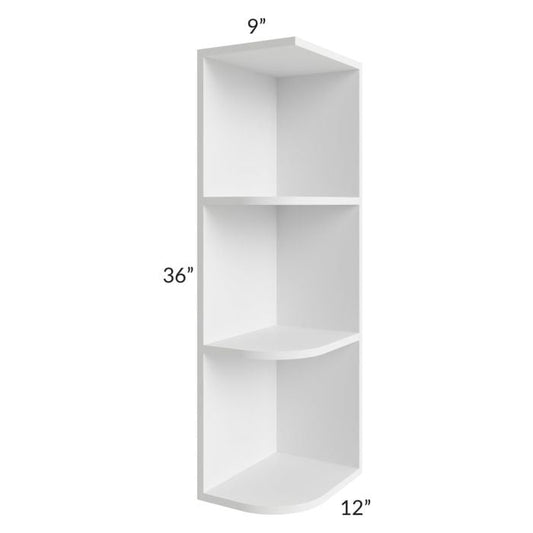 RTA Southport White Shaker 9" x 36" Wall End Shelf Cabinet