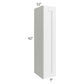 RTA Southport White Shaker 9" x 42" Wall Cabinet with 2 Decorative End Panels