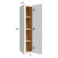 RTA Southport White Shaker 9" x 42" Wall Cabinet with 2 Decorative End Panels