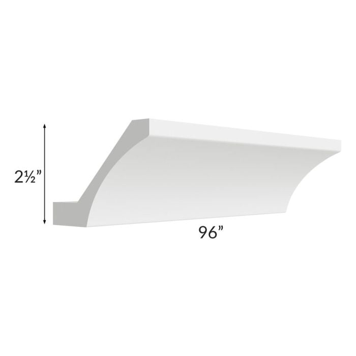 RTA Southport White Shaker 96" ACM8-C-DWS Cove Crown Molding