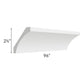 RTA Southport White Shaker 96" CM8-C-DWS Cove Crown Molding