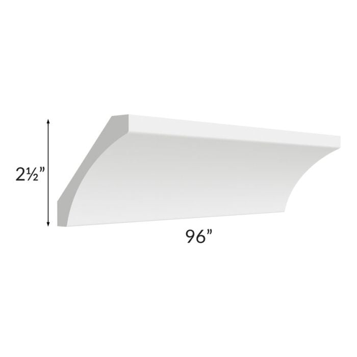 RTA Southport White Shaker 96" CM8-C-DWS Cove Crown Molding