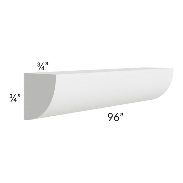 RTA Southport White Shaker 96" Quarter Round Molding